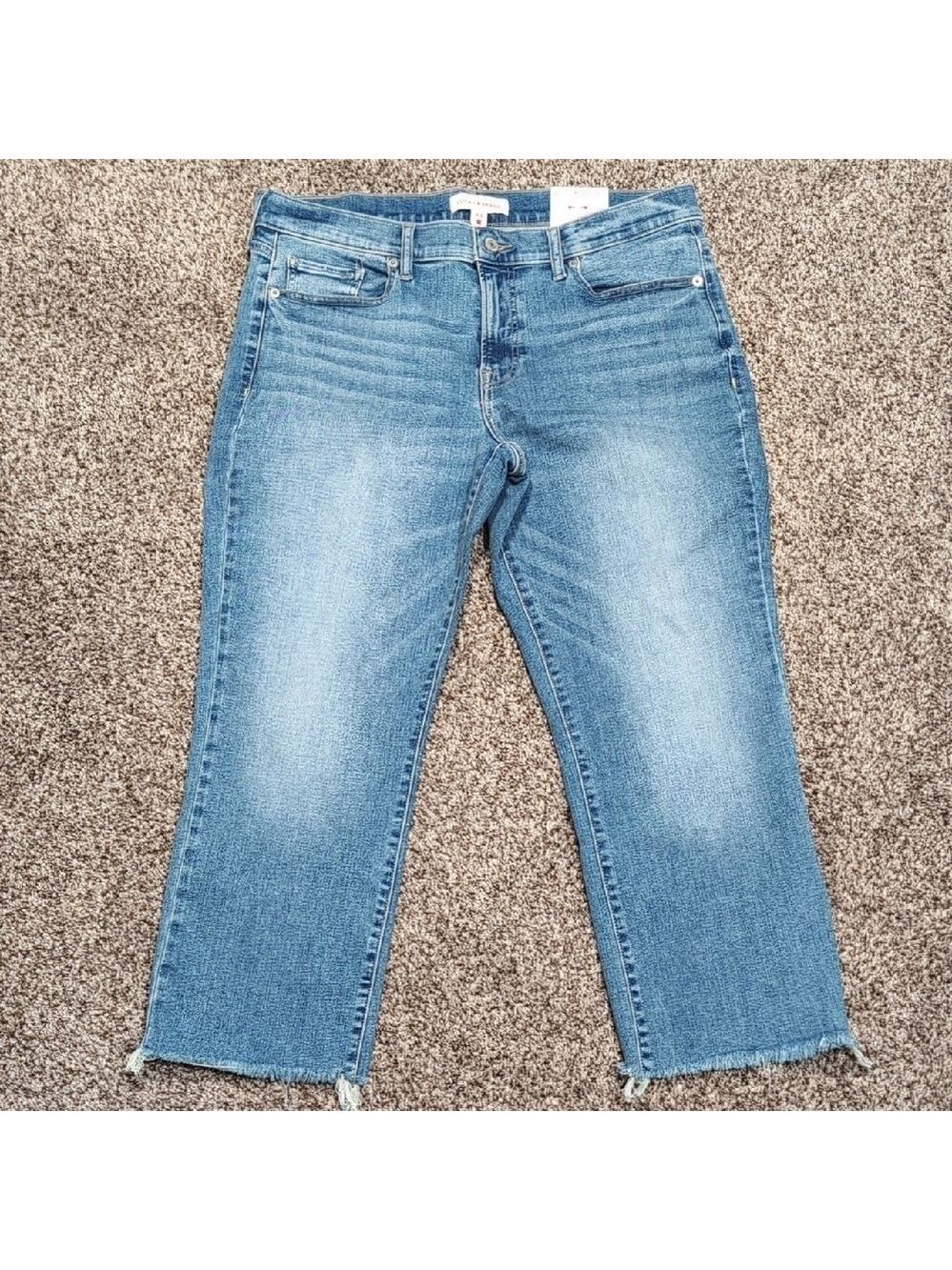 Lucky Brand Sweet Crop Stretchy Women's Cropped Blue Jeans Size 14 NEW